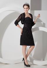 Black Lace Mother Of The Bride Dress And Jacket