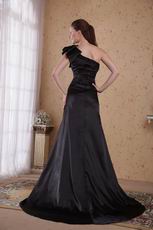 Modest One Shoulder New Style Black Evening Dress Los Angels