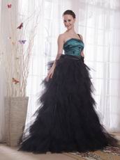 Unique One Shoulder Black Skirt Female Evening Dress