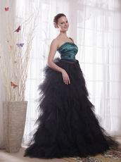 Unique One Shoulder Black Skirt Female Evening Dress