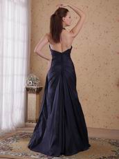 Halter Floor-length Black Skirt Navy Prom Dress Custom Fit