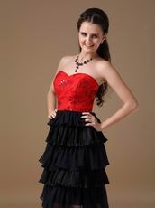 Black Layers Skirt Multi Color Homecoming Dress By Designer