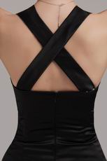 Straps Sweetheart Cross Back Black Sheath Short Prom Dresses