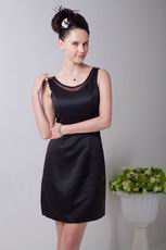 Simple Jewel Neck Black Women In Homecoming Dress