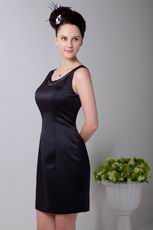 Simple Jewel Neck Black Women In Homecoming Dress