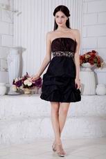 Beautiful Girl Choice Strapless Black Graduation Dress