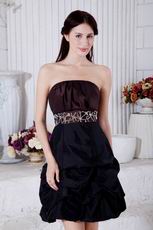 Beautiful Girl Choice Strapless Black Graduation Dress