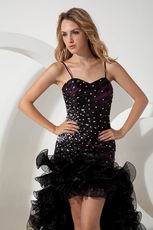 Spaghetti Straps Asymmetrical Evening Dress For Sale