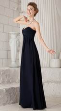 Beautiful Black Chiffon Long Girls Wear Bridesmaid Dress