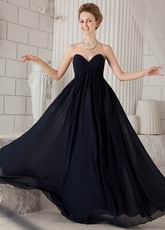 Beautiful Black Chiffon Long Girls Wear Bridesmaid Dress