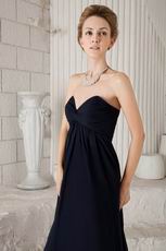 Beautiful Black Chiffon Long Girls Wear Bridesmaid Dress