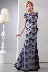 Modest V-Neck Mermaid Black Lace Lady Evening Dress