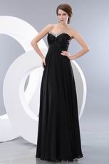 Criss Cross Floor Length Black Evening Dance Dress