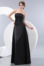 Modest Strapless A-line Skirt Black La Evening Dress