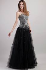 Floor Length Designer Black Women Evening Dress