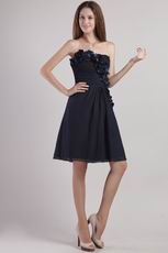 Sleeveless Mini-length Black Dress For Bridesmaid Cheap