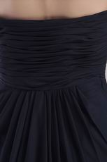 Sleeveless Mini-length Black Dress For Bridesmaid Cheap