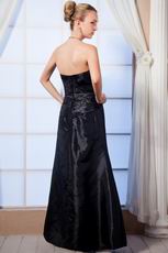 Strapless Black Floor Length Split Skirt Corset Evening Dress