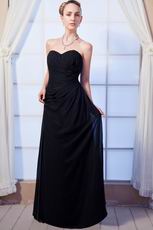Simple Sweetheart Black Chiffon Evening Dress For Cheap