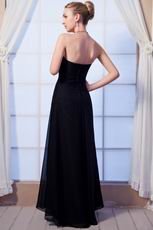 Simple Sweetheart Black Chiffon Evening Dress For Cheap