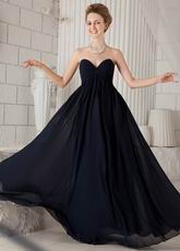 Black Sweetheart Style Floor Length Bridesmaid Dress