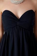 Black Sweetheart Style Floor Length Bridesmaid Dress