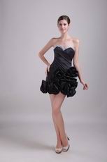 Black Sweetheart Mini-length Cocktail Dress For Cute Girl