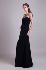 Top Designer Prom Dress With Halter Black Chiffon Skirt