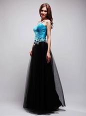 Prom Evening Party Dress Design With Black and Blue