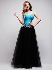 Prom Evening Party Dress Design With Black and Blue