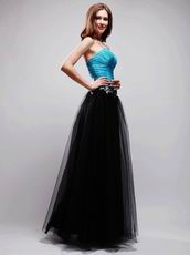 Prom Evening Party Dress Design With Black and Blue
