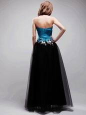 Prom Evening Party Dress Design With Black and Blue