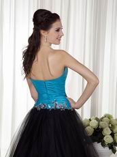 Prom Evening Party Dress Design With Black and Blue