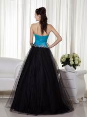 Prom Evening Party Dress Design With Black and Blue