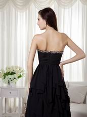 Black High-low Skirt Prom Dress Wear To 2014 Prom Cheap Sale