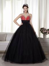 Black Tulle Floor Length Dress For Evening Celebrity