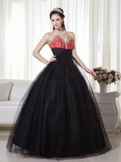 Black Tulle Floor Length Dress For Evening Celebrity