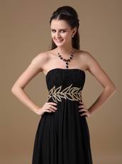 Best Black Chiffon Long Bridesmaid Dress For Juniors Wear