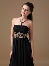 Best Black Chiffon Long Bridesmaid Dress For Juniors Wear