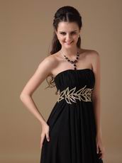 Best Black Chiffon Long Bridesmaid Dress For Juniors Wear