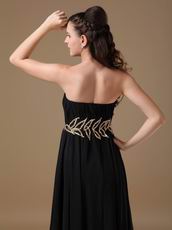 Best Black Chiffon Long Bridesmaid Dress For Juniors Wear