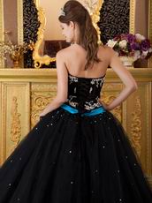 Cheap Black Tulle Skirt Dress For Girls Quinceanra Party