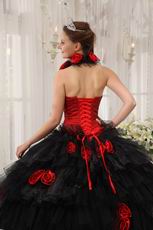 Detachable Halter Straps Quinceanera Dress With Handmade Flower