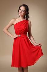 One Shoulder Short Bridesmaid Dress For 2014 Wedding