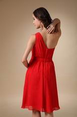 One Shoulder Short Bridesmaid Dress For 2014 Wedding