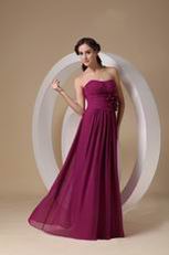 Ruby Chiffon Beach Bridesmaid Dresses For 2014 Wedding