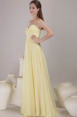 Sweetheart Neckline Daffodil Chiffon Bridesmaid Dress Discount