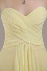 Sweetheart Neckline Daffodil Chiffon Bridesmaid Dress Discount
