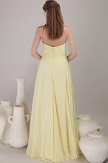 Sweetheart Neckline Daffodil Chiffon Bridesmaid Dress Discount