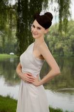 Affordable One Shoulder Free Shipping Grey Bridesmaid Dress